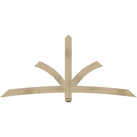 Ekena Millwork Davenport Rough Sawn Timber Gable Bracket, Douglas Fir, 84"W x 38"H x 4"D x 4"F, 11/12 Pitch GBW084X38X0404DAV00RDF